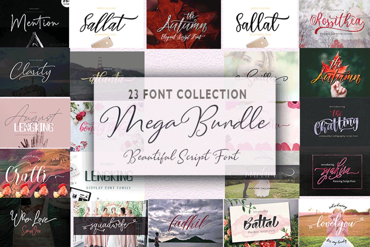 23 Font Bundle example image 1