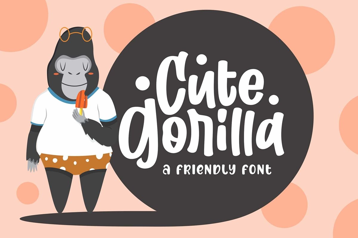 Cute Gorilla / Quirky Font example image 1