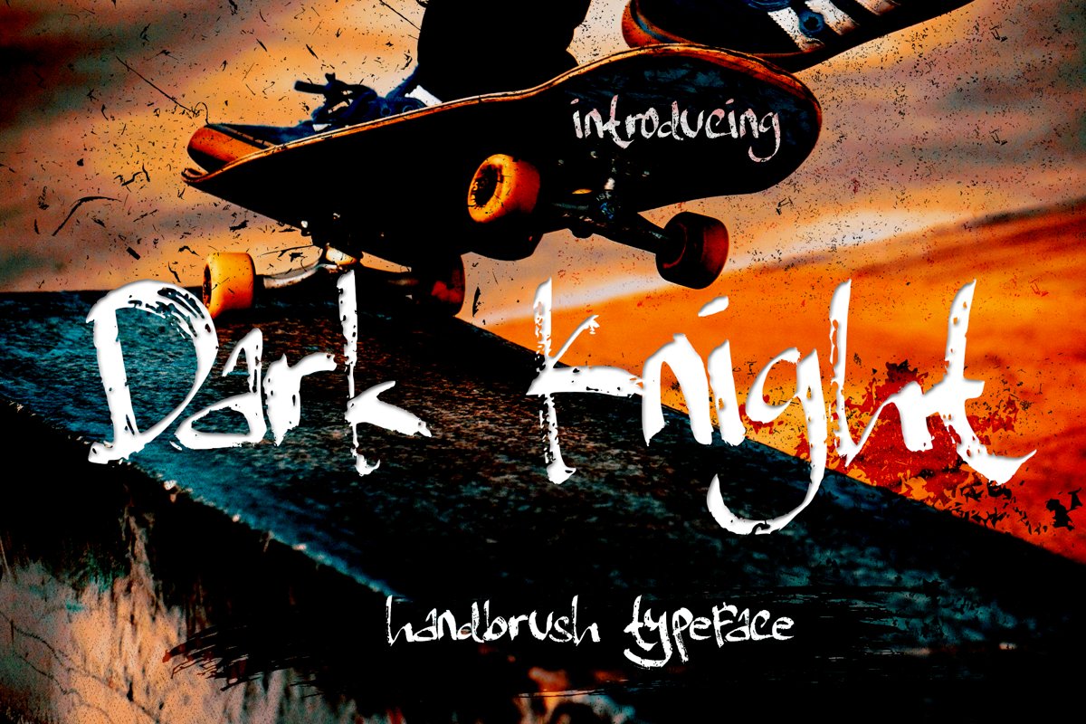 Dark Knight - handbrush Typeface example image 1