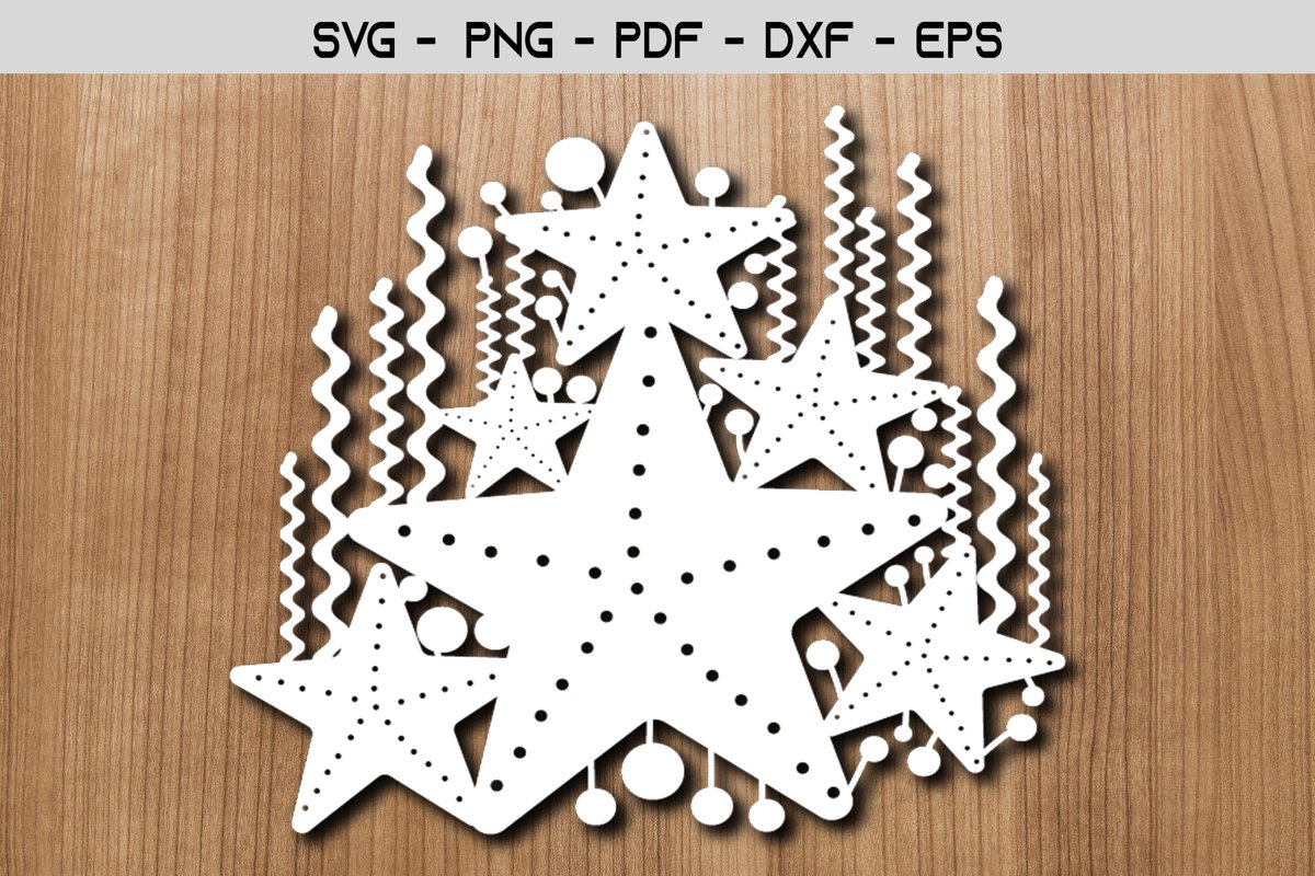 Star Beach Paper Template SVG Design example image 1