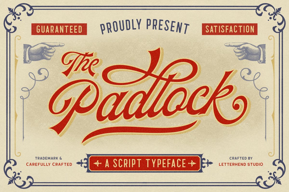 The Padlock - A Vintage Script example image 1