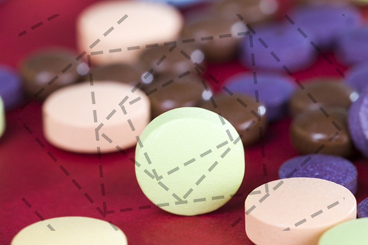 Multicolored disease pills. example image 1