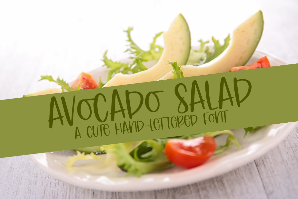 Avocado Salad - A Cute Hand-Lettered Font example image 1