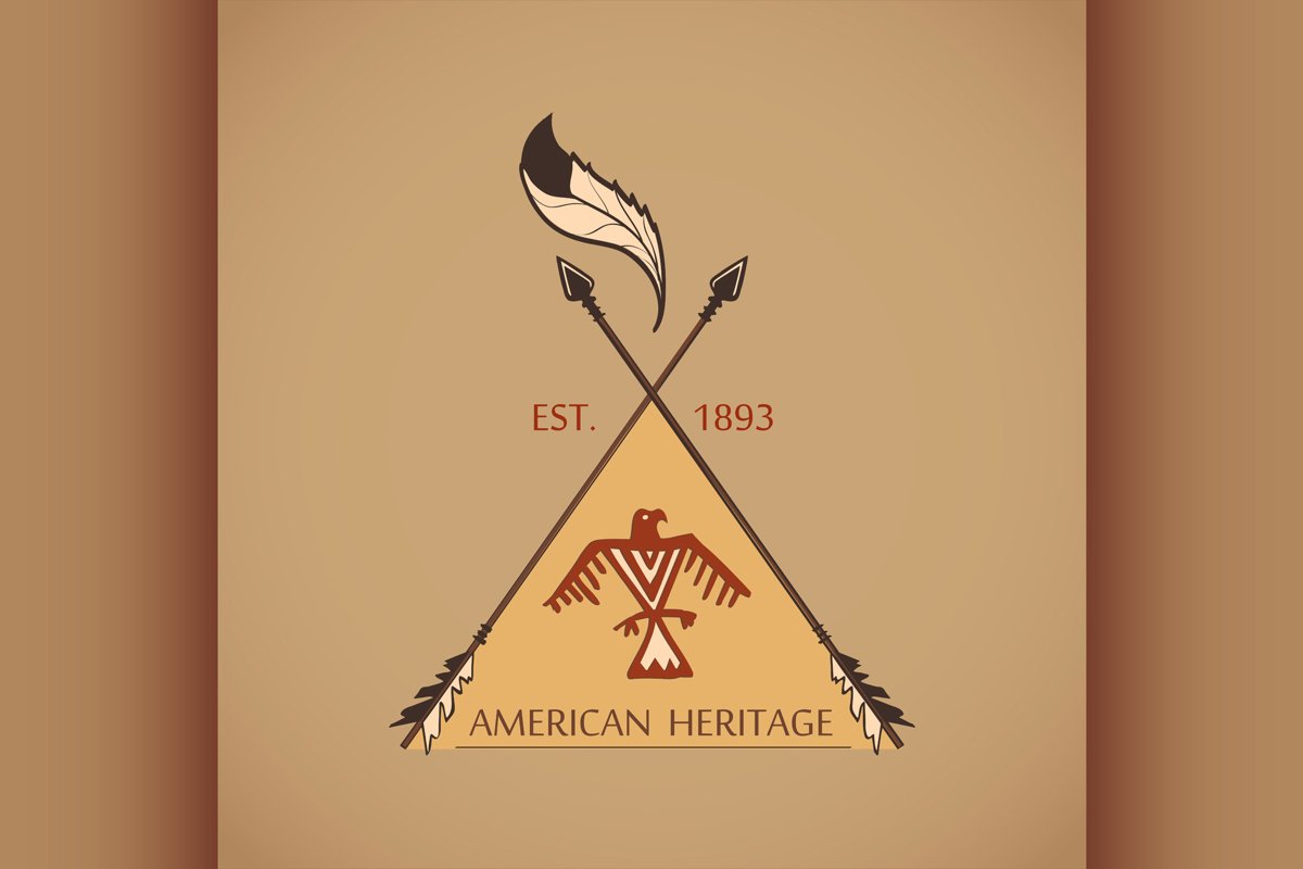 American indian emblems and labels example image 1