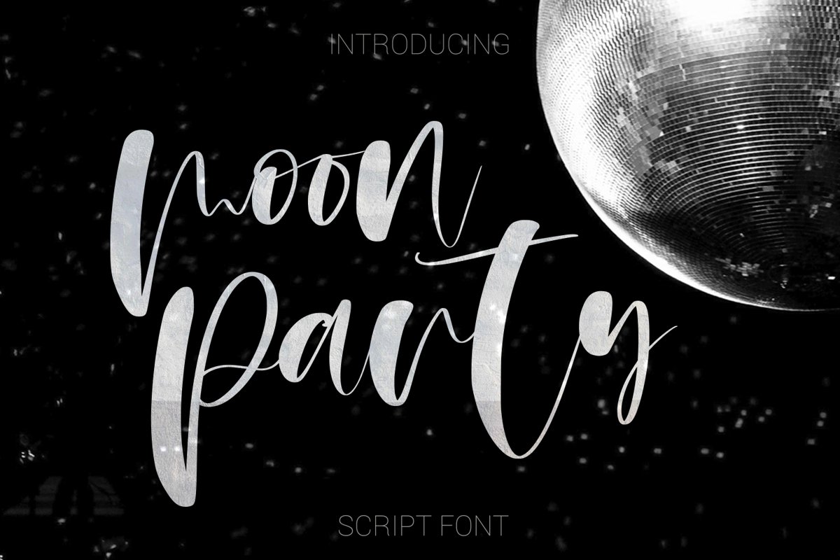 Moon Party Script Font example image 1