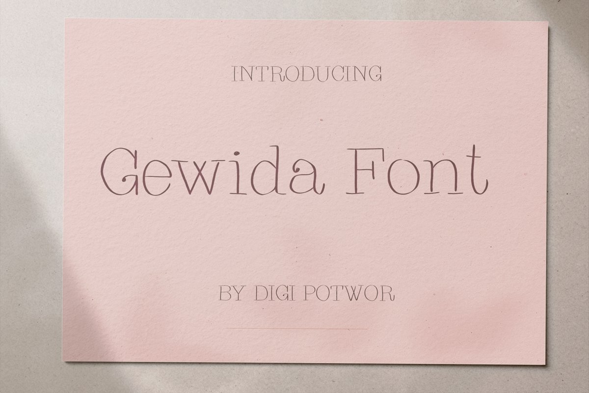 Gewida font example image 1