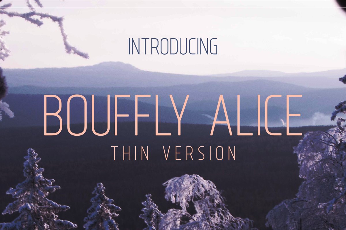 Bouffly Alice Thin Versionl Elegant font sans serif example image 1