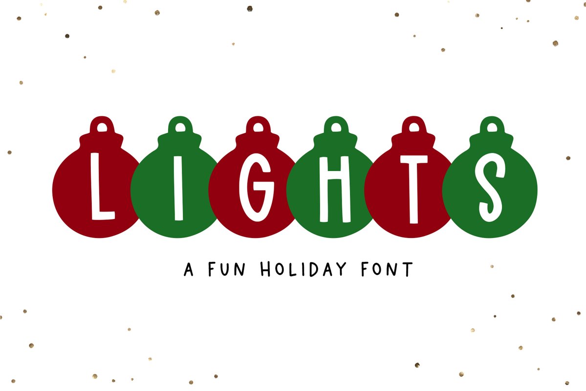 Lights - A Fun Holiday Font example image 1