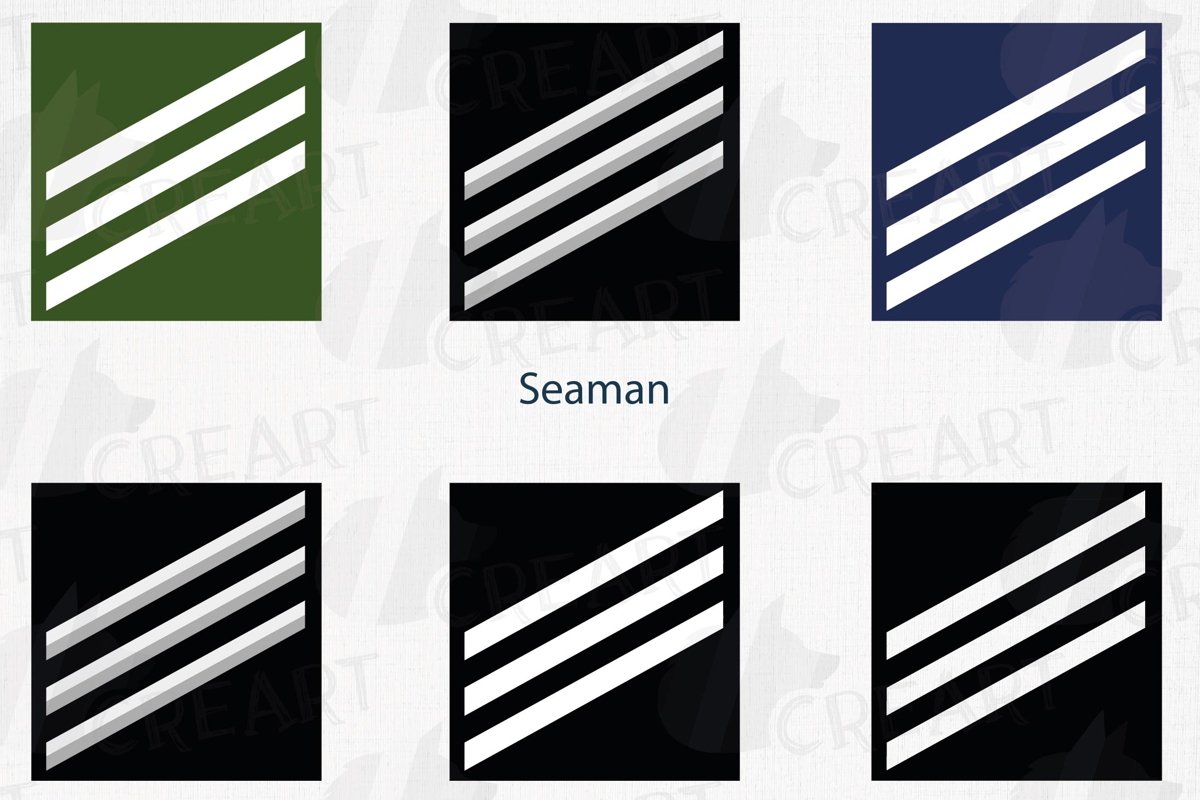 Seaman United States rank insignia printable clip art pack example image 1