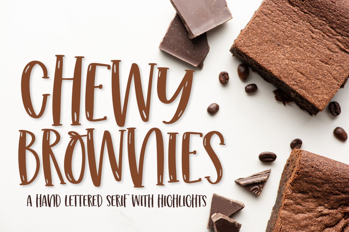 Chewy Brownies - A Serif With Highlights example image 1