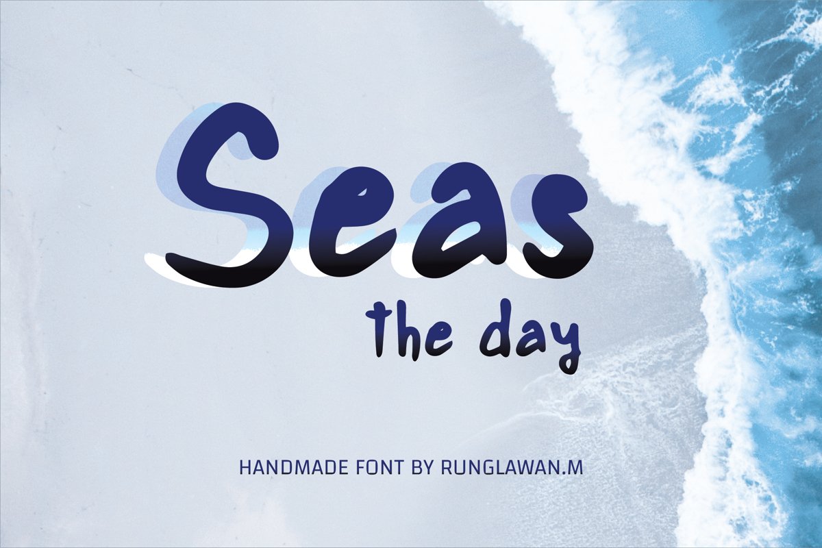 seas the day - A cute handwritten font example image 1