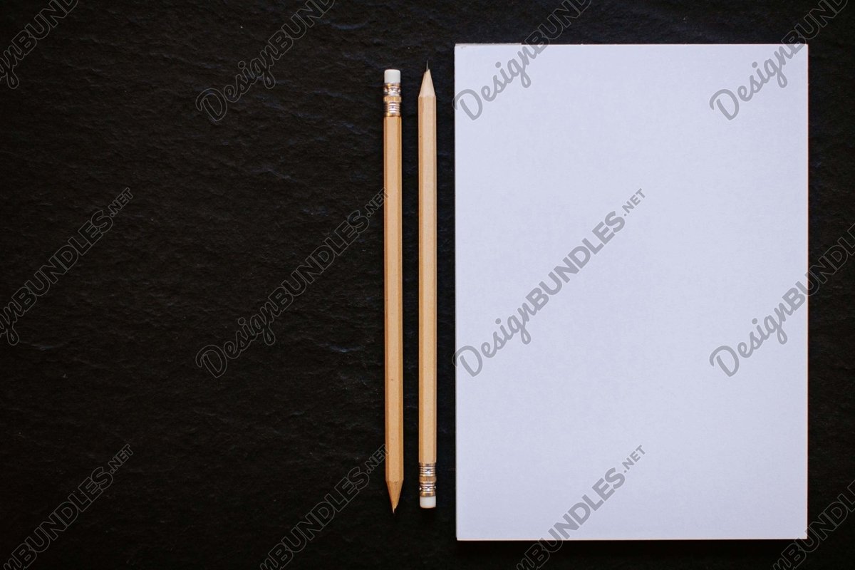 Stock Photo - Blank sheet in pencil example image 1