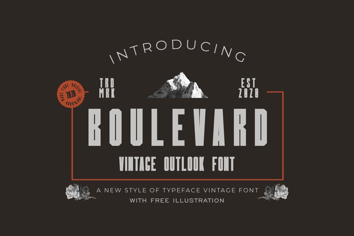 BOULEVARD VINTAGE OUTLOOK FONT example image 1