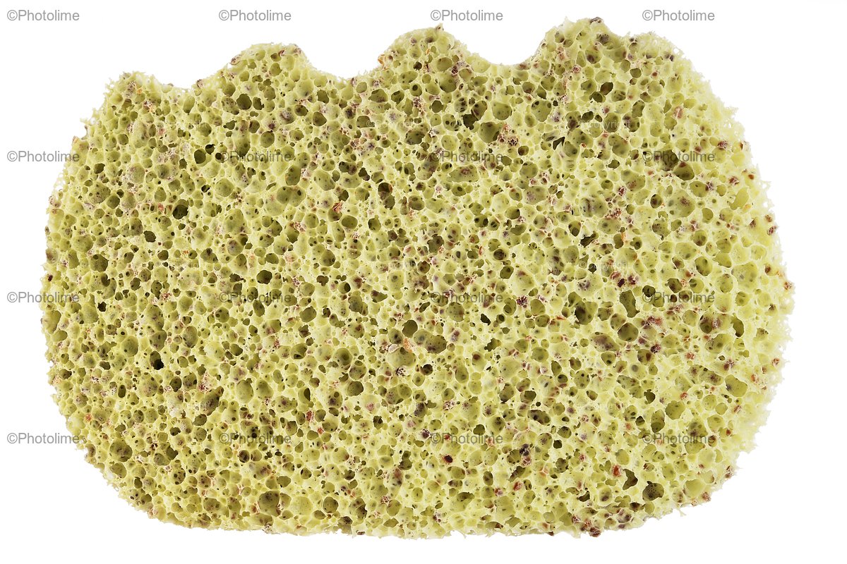 Eco friendly natural bamboo green sponge isolated on white. example image 1