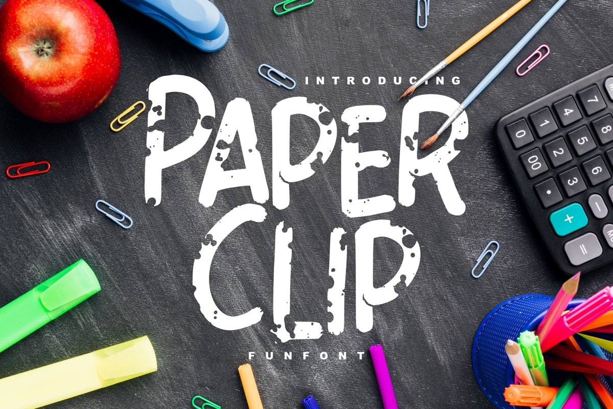 Paper Clip | Decorative Fun Font example image 1