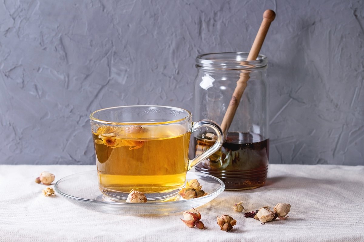 Herbal tea with honey example image 1