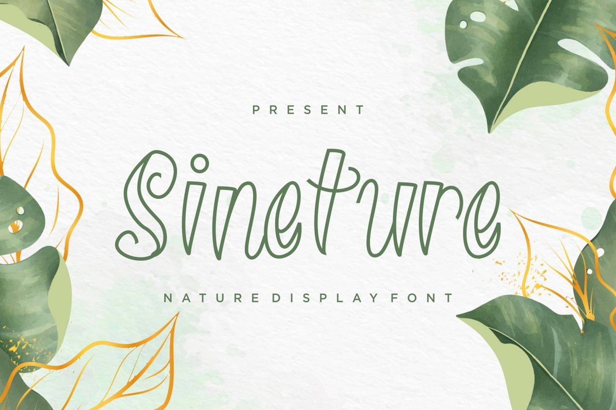 Sineture - Nature Display Font example image 1