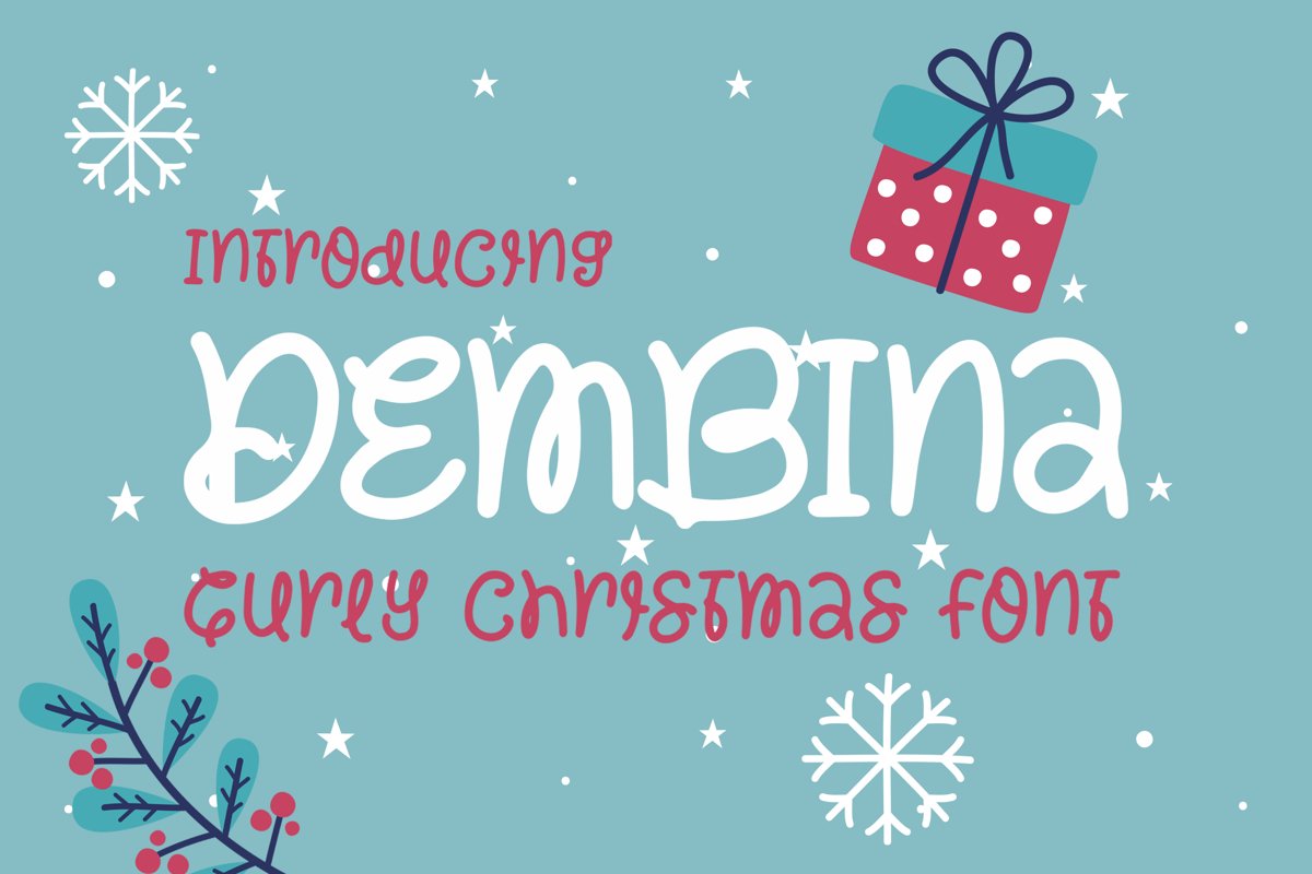 Dembina - Curey Chrisimas Font example image 1
