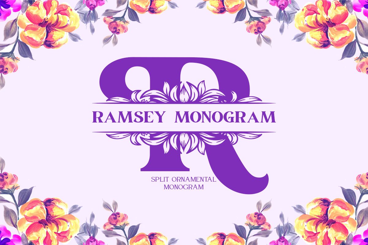 Ramsey Monogram Font example image 1