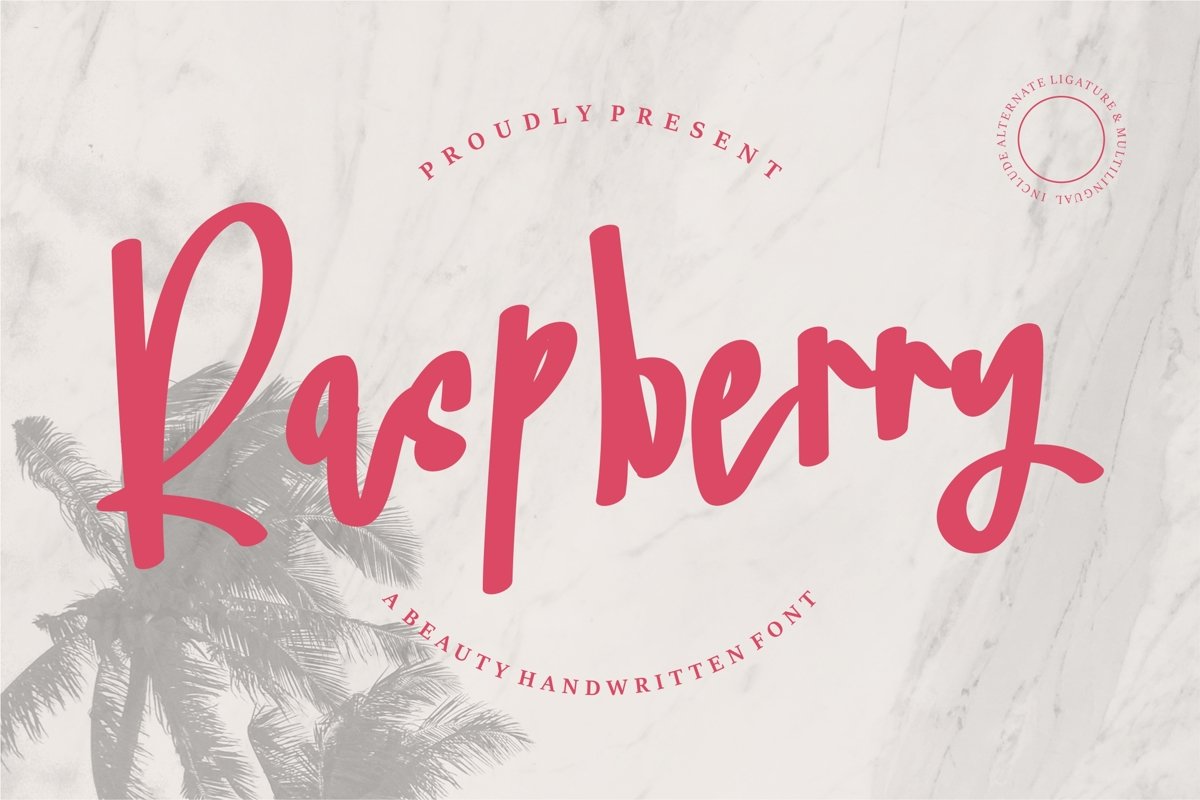 Raspberry - A Beauty Handwritten Font example image 1