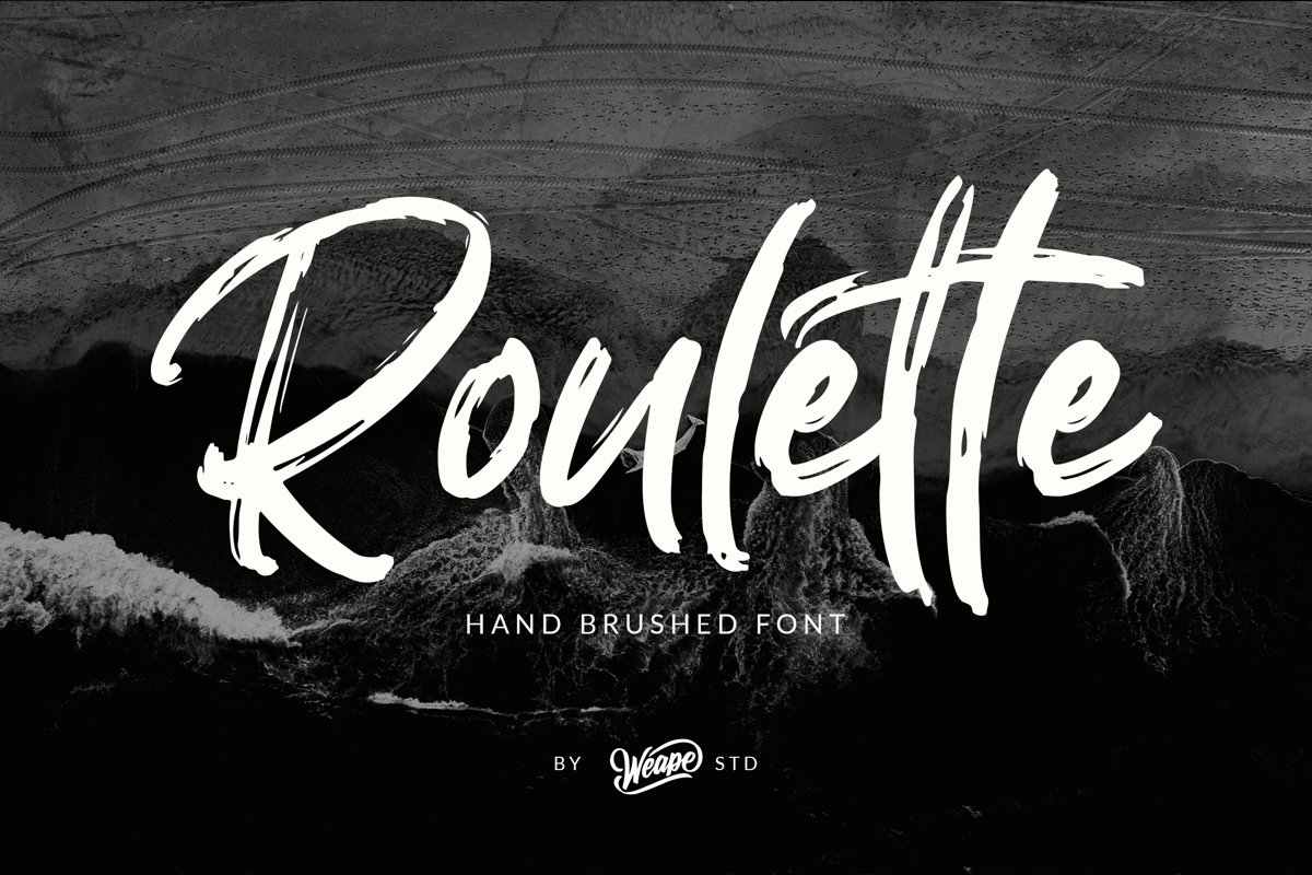 Roulette - Hand Brushed Font example image 1