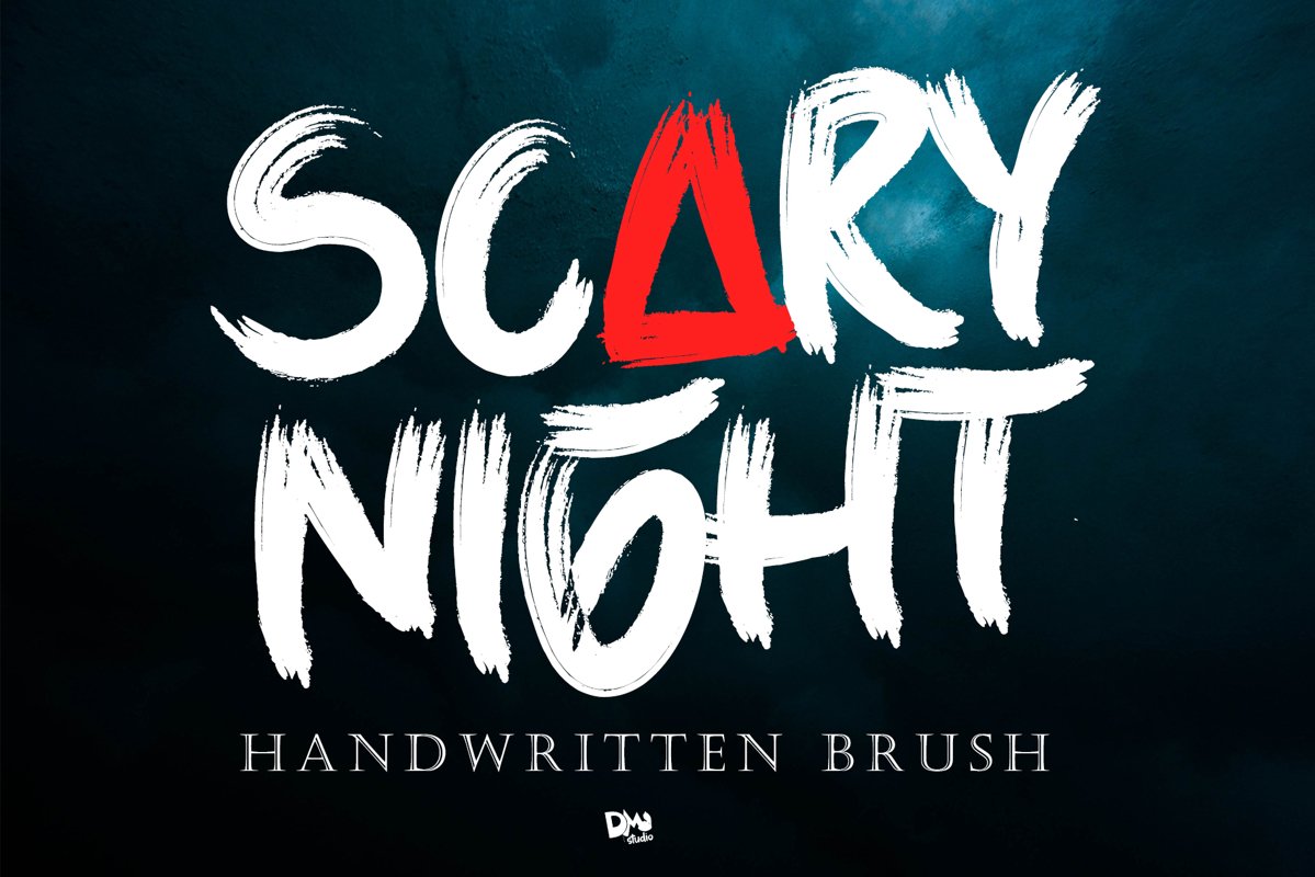 Scary Night - Handwritten Brush example image 1