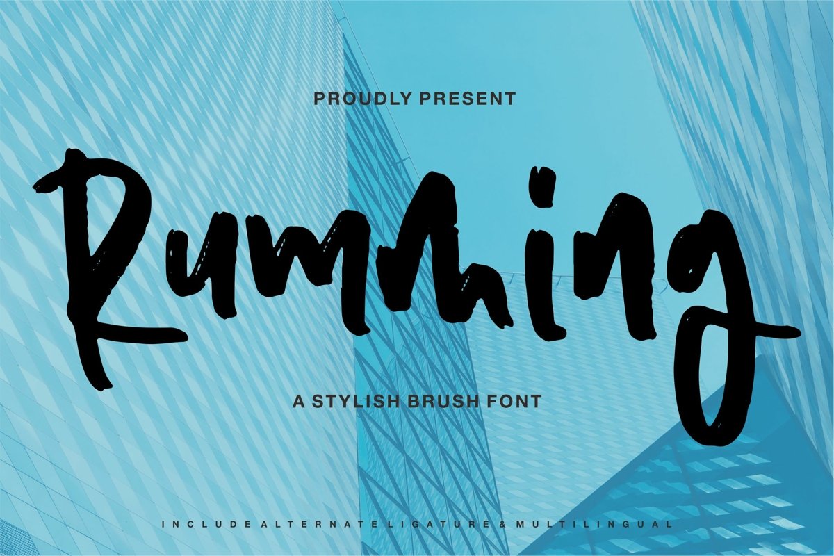 Rumming - A Stylish Brush Font example image 1