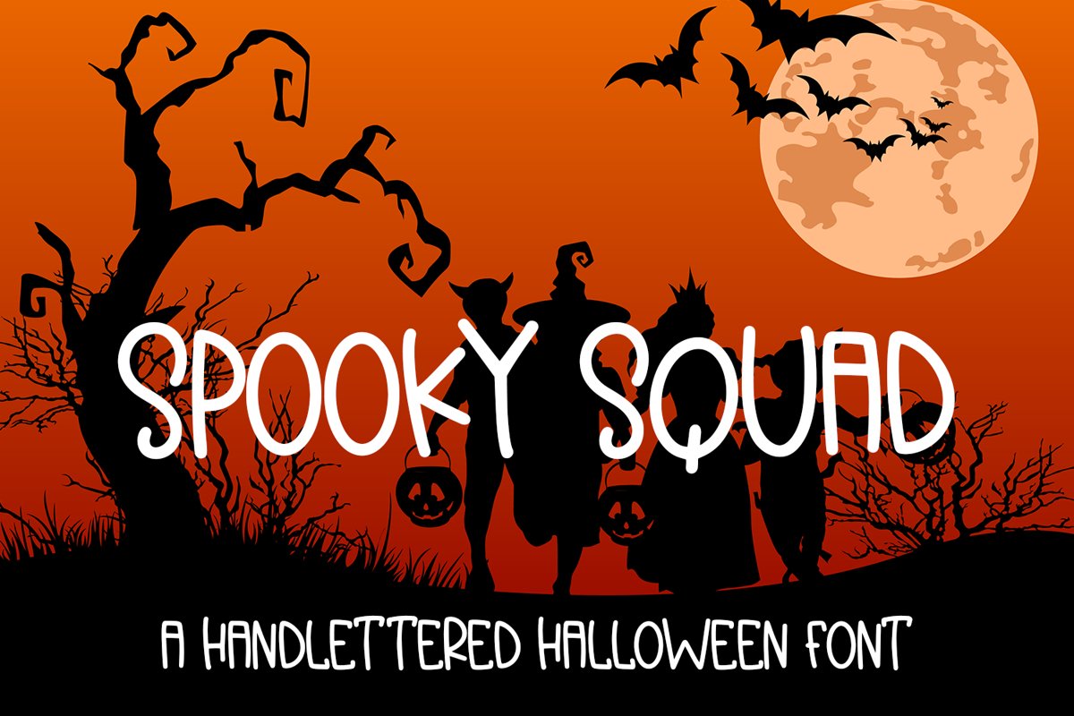 Spooky Squad - A Hand-Lettered Halloween Font example image 1