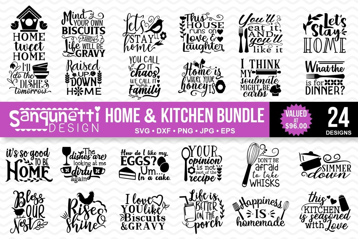 Home & Kitchen SVG bundle example image 1