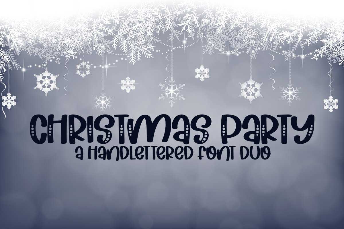 Christmas Party - A Hand-Lettered Font Duo example image 1