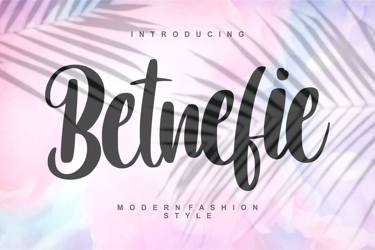 Betnefie | Modern Fashion Style Font example image 1