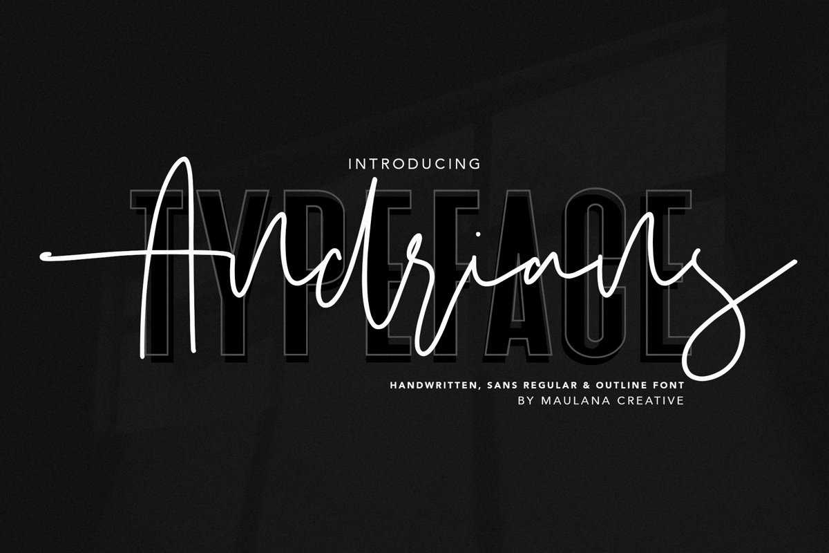 Andrians Script Sans Font example image 1