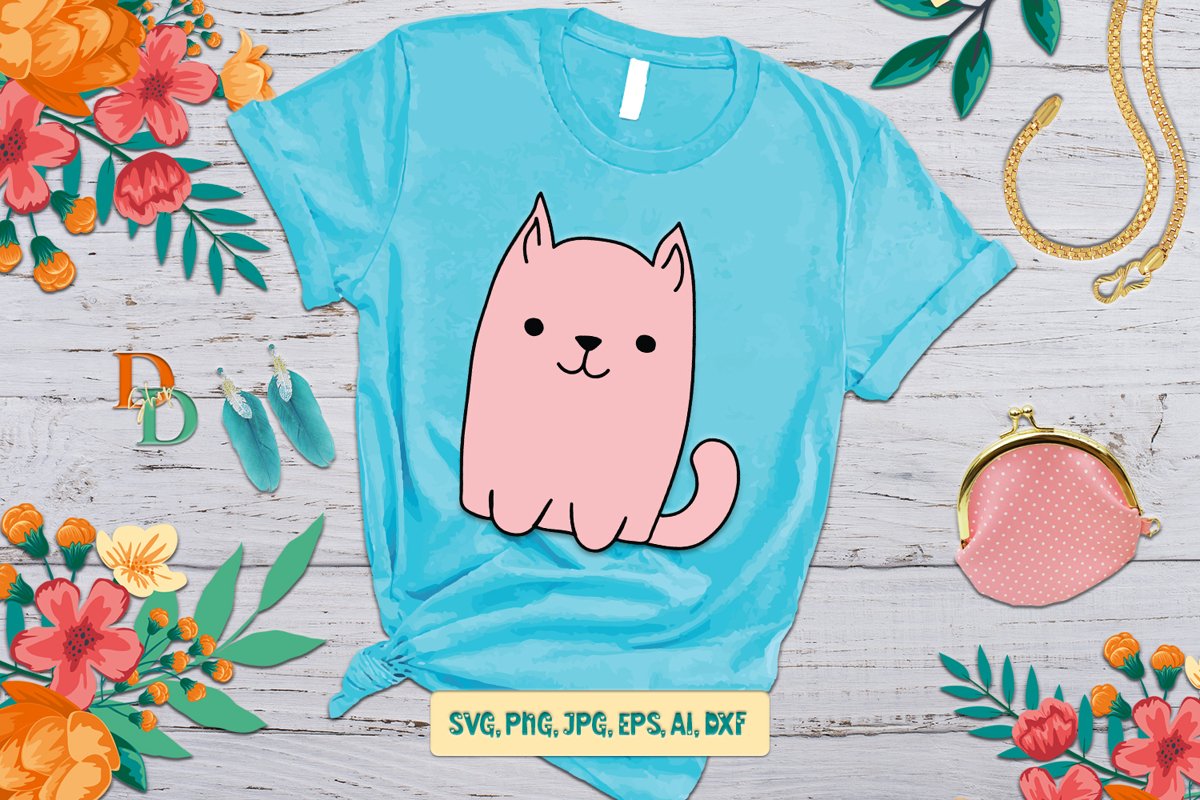 Cat Quotes SVG, digital quotes for printable, t shirt design example image 1