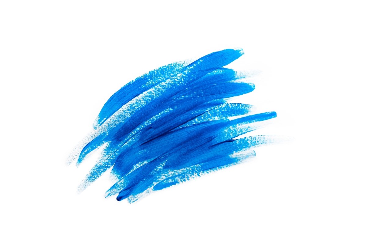 Beautiful textured blue brush strokes isolated on white example image 1