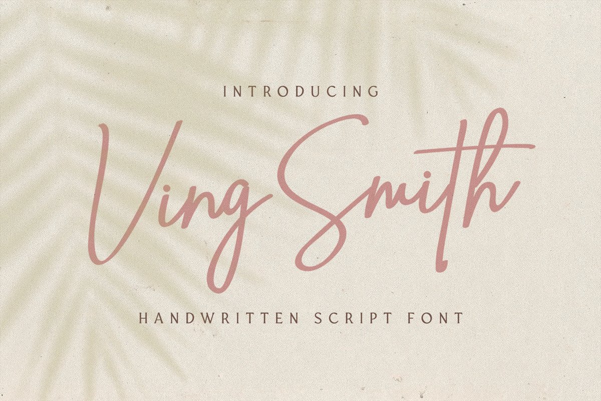 Ving Smith - Handwritten Font example image 1