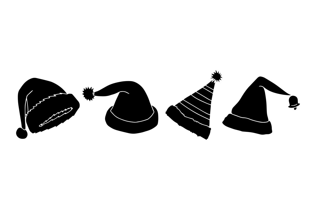 Santa Hat Silhouettes example image 1