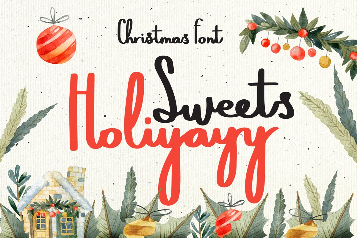 Sweets Holiyayy - Christmas Font example image 1