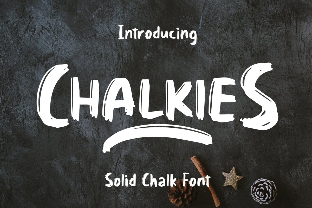 Chalkies - Solid Chalk Font example image 1