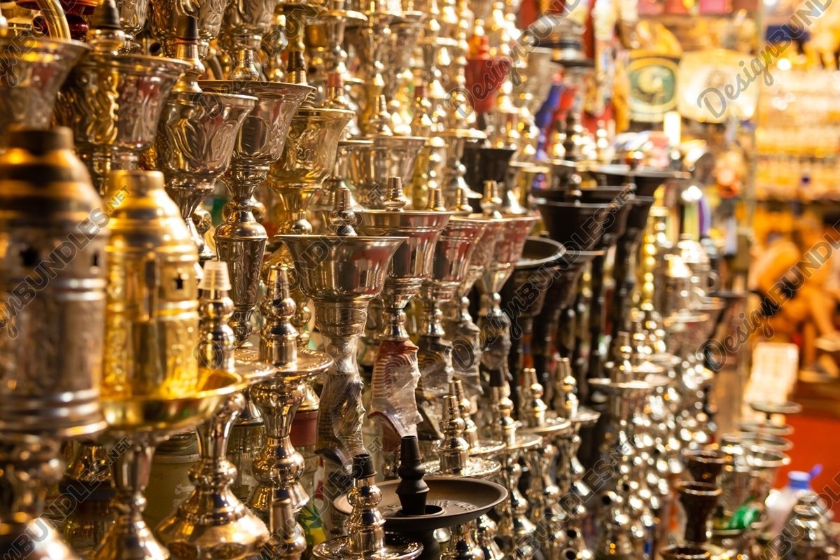 Photo of a group of hookahs in the store example image 1