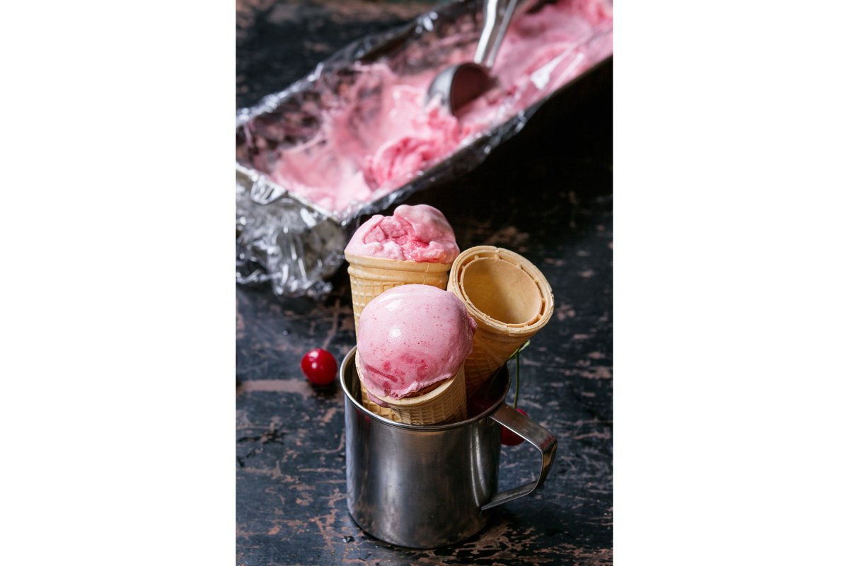 Homemade cherry sorbet example image 1