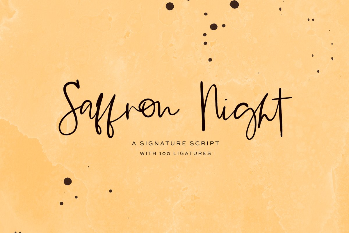 Saffron Night Signature Script example image 1