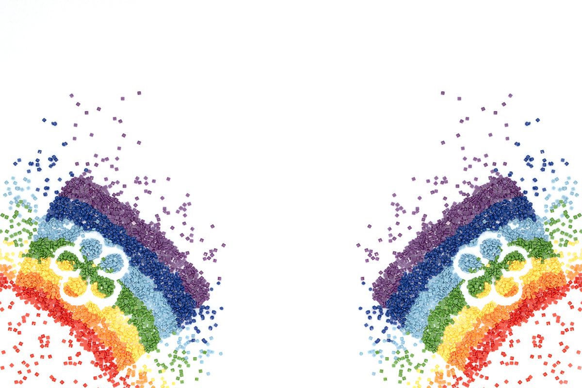 Colorful crystals with flower shape example image 1