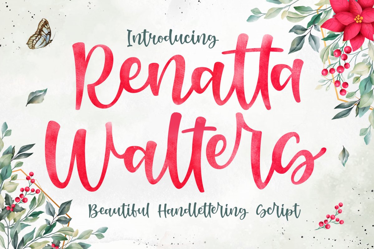 Renatta Walters - Beautiful Script Font example image 1