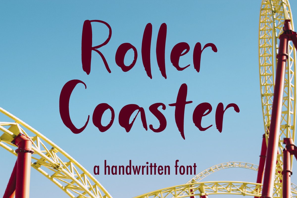 Roller Coaster A Handwritten Font example image 1