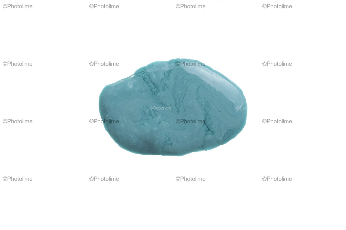 Metallic blue nail polish isolated on white example image 1