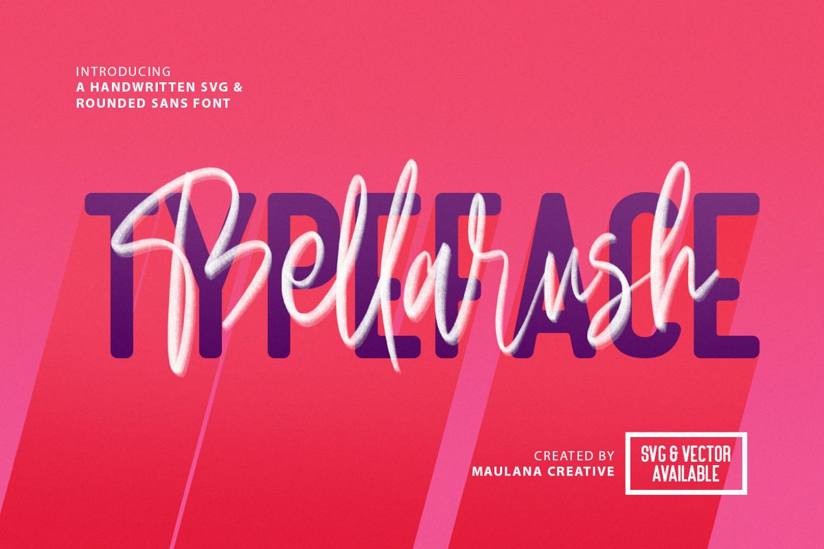 Bellarush SVG Brush Font Free Sans example image 1