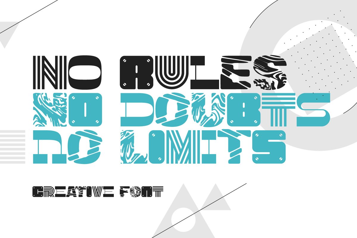 No Rules font example image 1