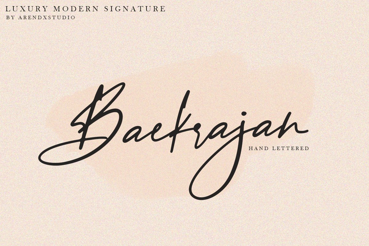 Baekrajan Luxury Modern Signature example image 1