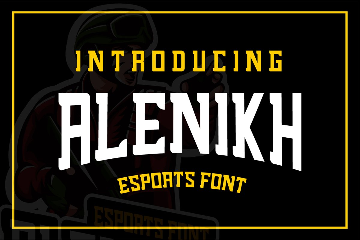 Alenikh Esports Font Logo example image 1