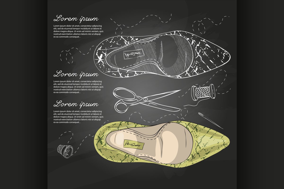 Fashion vector sketch womens shoes. example image 1